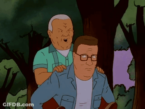 Man Giving Massage In Woods GIF