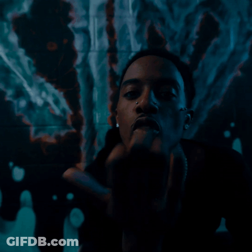 Man Giving Middle Finger Graffiti Wall GIF