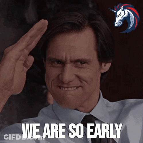 Man Giving Middle Finger Saying We Are So Early GIF