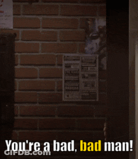 Man Giving Middle Finger You're A Bad Bad Man GIF