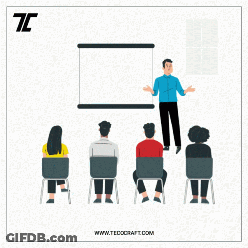Man Giving Presentation About App Technology GIF