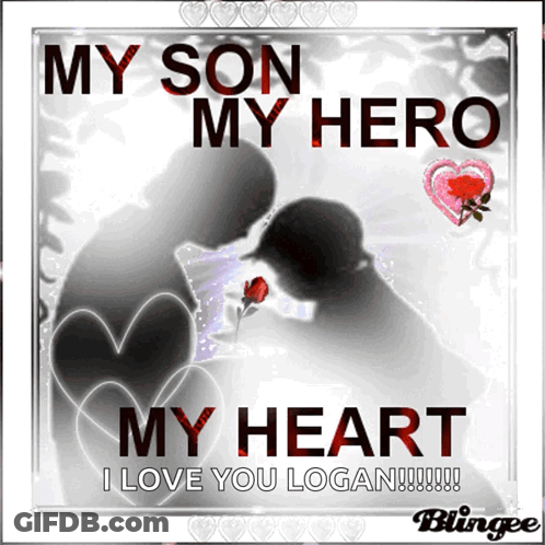 Man Giving Rose To Son Saying My Son My Hero My Heart I Love You Logan GIF