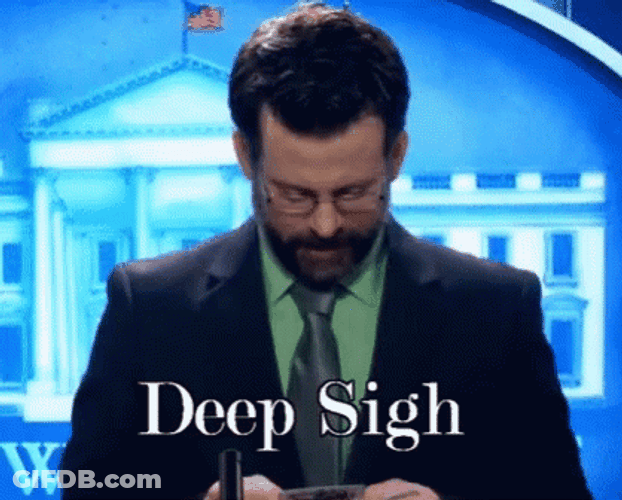 Man Giving Speech Big Sigh GIF