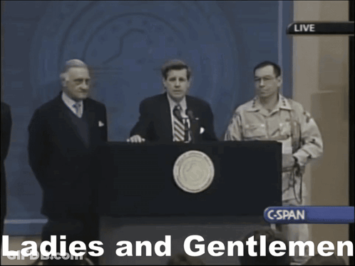 Man Giving Speech Ladies And Gentlemen GIF