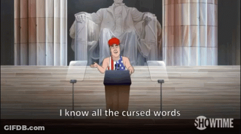 Man Giving Speech Saying I Know All The Cursed Words GIF