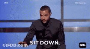 Man Giving Speech Sit Down GIF