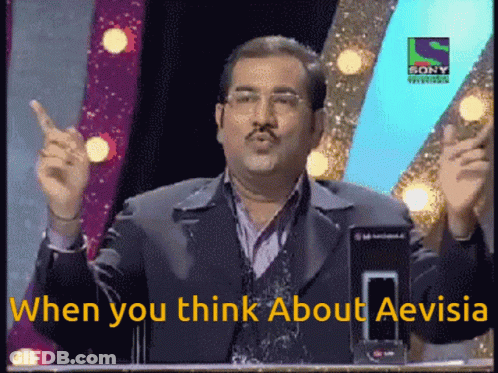 Man Giving Speech With When You Think About Aevisia GIF