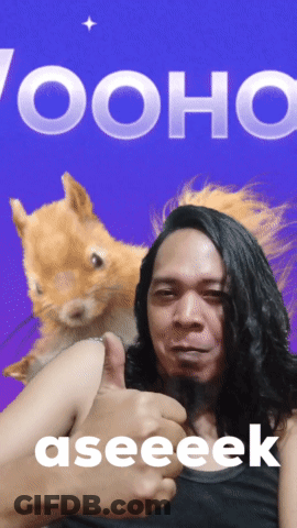 Man Giving Thumbs Up Next To Squirrel GIF