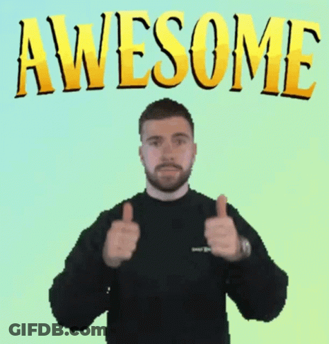 Man Giving Thumbs Up Saying Awesome GIF