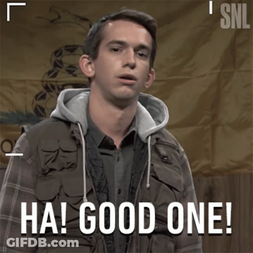 Man Giving Thumbs Up Saying Ha Good One GIF