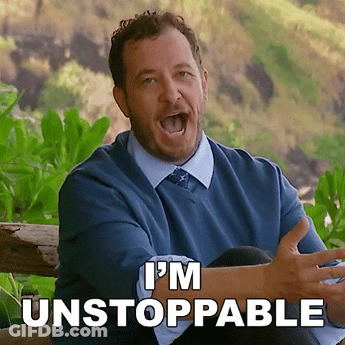 Man Giving Thumbs Up Saying I'm Unstoppable GIF
