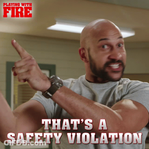 Man Giving Thumbs Up Saying That's A Safety Violation GIF