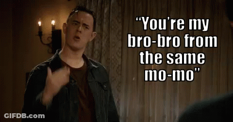 Man Giving Thumbs Up Saying You're My Bro-Bro From The Same Mo-Mo GIF