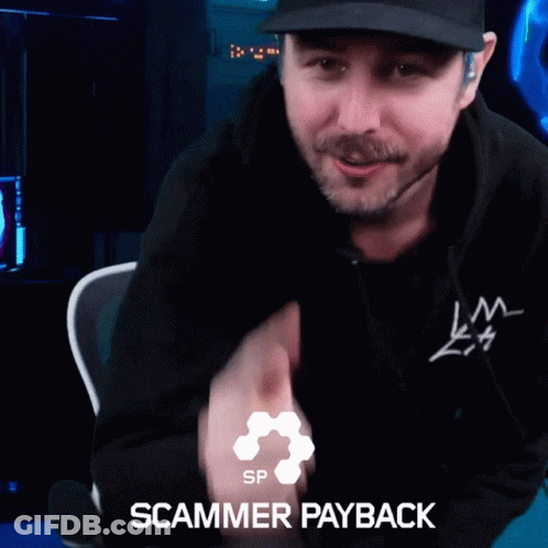 Man Giving Thumbs Up Scammer Payback GIF