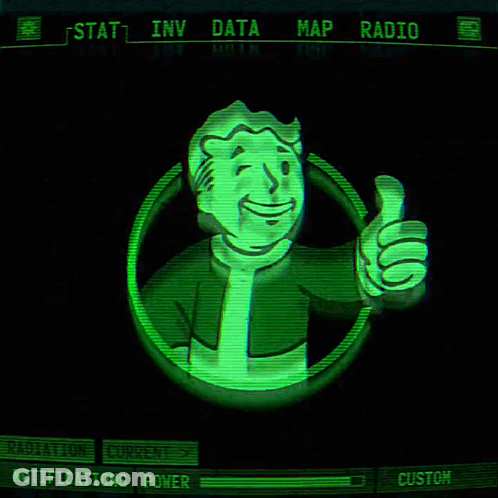 Man Giving Thumbs Up Stat Inv Data Map Radio GIF