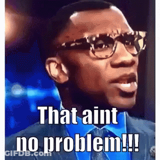 Man Glasses Blue Shirt That Aint No Problem GIF