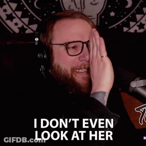 Man Glasses Headphones I Don't Even Look At Her GIF