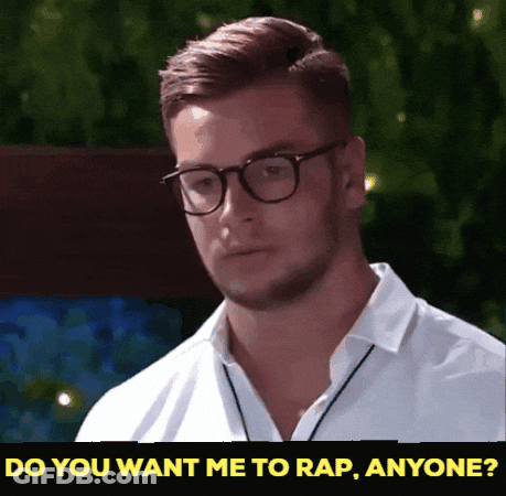 Man Glasses White Shirt Do You Want Me To Rap Anyone GIF