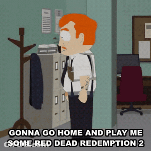 Man Going Home Planning On Playing Red Dead Redemption 2 GIF