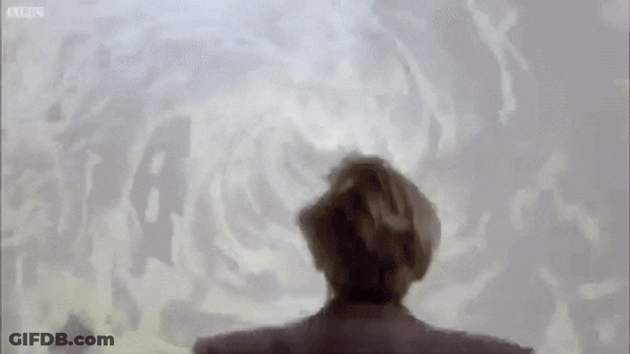 Man Going Into Vortex Doctor Who GIF