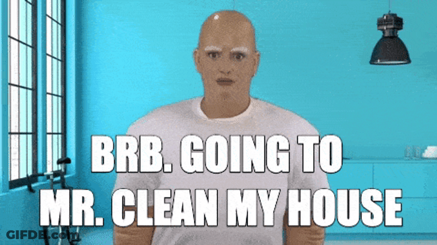 Man Going To Mr Clean His House GIF
