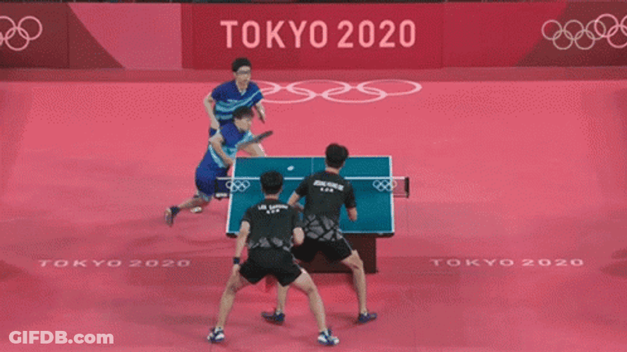 Man Got Hit In Face Playing Table Tennis GIF