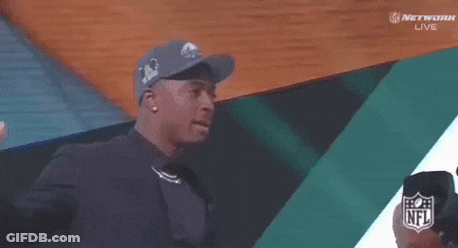 Man Got Nfl Auto Draft Went On Stage GIF