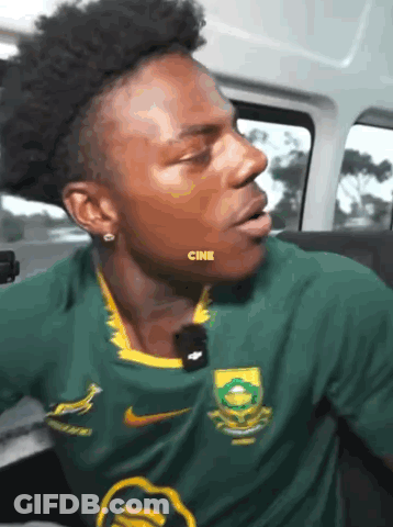 Man Green Yellow Nike Shirt Open Mouth Car GIF