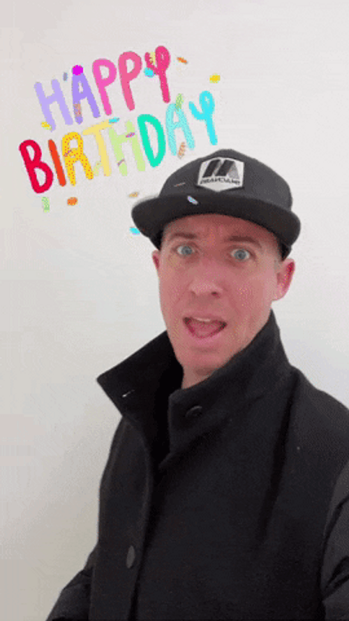 Man Greet Happy Birthday Champagne GIF