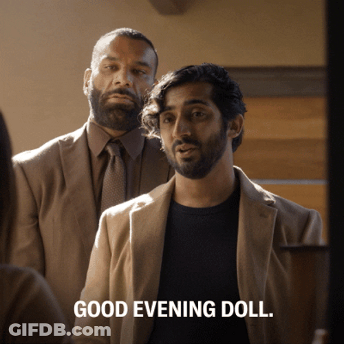 Man Greeting Good Evening Doll GIF