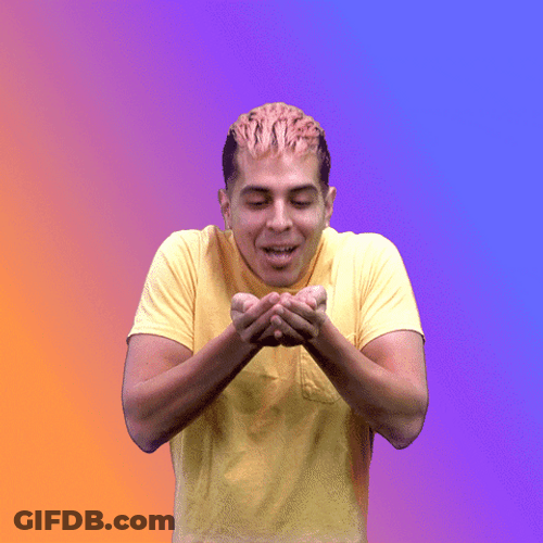 Man Greets Feliz Cumpleaños With Confetti GIF