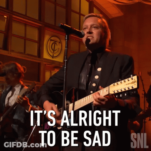 Man Guitar Singing It's Alright To Be Sad GIF