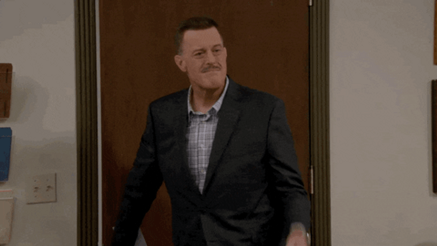 Man Hand Gesture Blah Before Leaving Office GIF