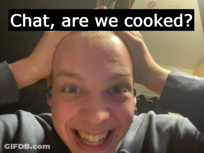 Man Hands On Head Chat Are We Cooked GIF