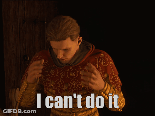 Man Hands On Head Saying I Can't Do It GIF