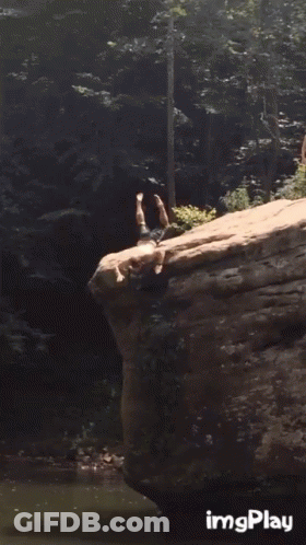 Man Handstanding In Water With Imgplay GIF
