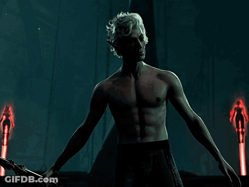 Man Hanging From Rope Saying Evil GIF