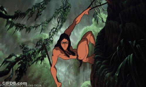 Man Hanging From Tree With Fydisneymisfits GIF