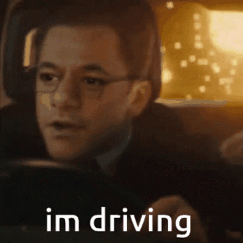 Man Happy That He Is Driving GIF