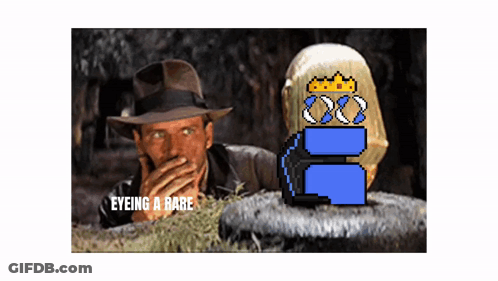 Man Hat Covering Mouth Eyeing A Rare Pixelated GIF