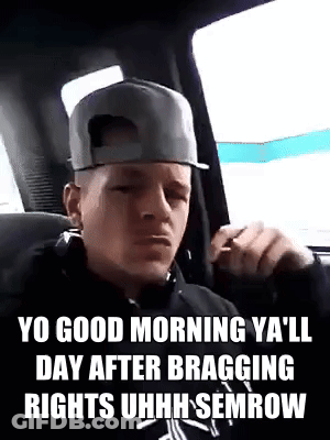 Man Hat Headphones Yo Good Morning Y'all Bragging GIF