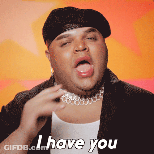 Man Hat Necklace Saying I Have You Tongue Out GIF