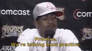 Man Hat Saying Practice We're Talking Bout Practice GIF