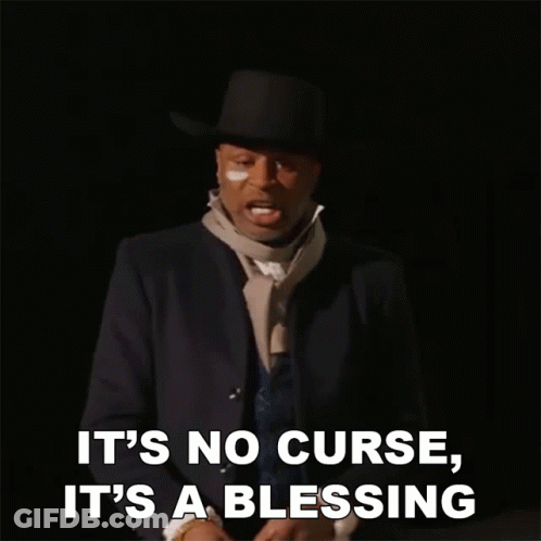 Man Hat Scarf No Curse It's A Blessing GIF