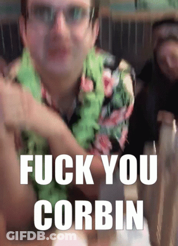 Man Hawaiian Shirt Glasses Says Fuck You Corbin GIF