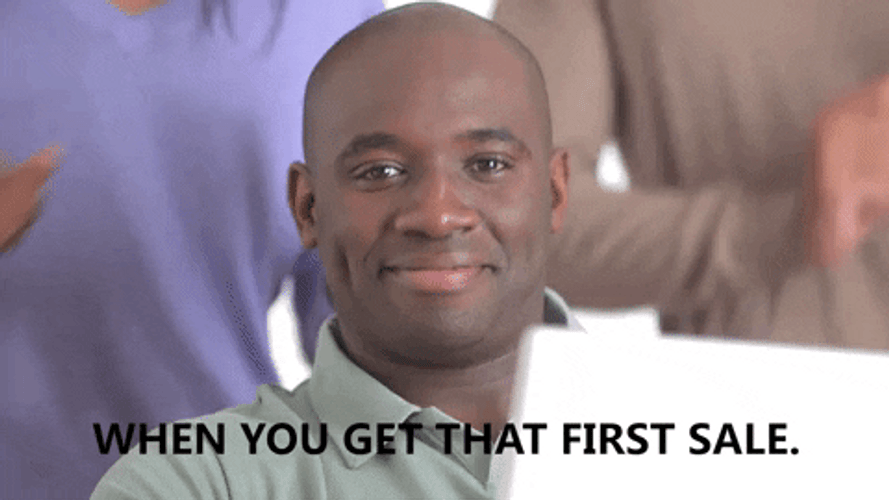 Man Head Bopping First Sale GIF