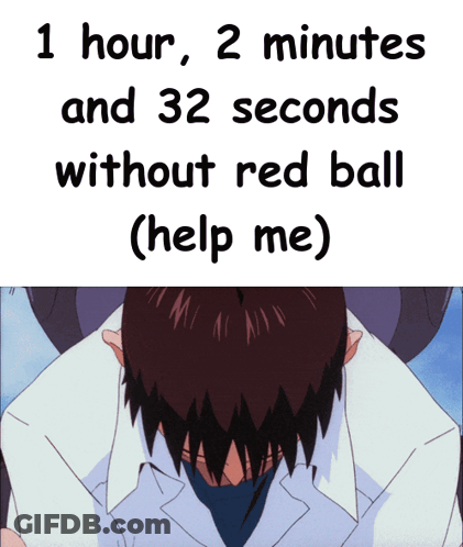 Man Head Down 1 Hour 2 Minutes 32 Seconds Without Red Ball Help Me GIF