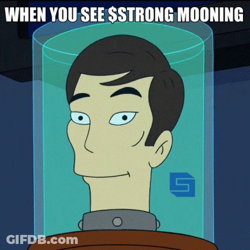 Man Head In Glass Container Saying When You See Strong Mooning GIF