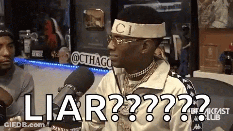 Man Headband Sunglasses Microphone Says Liar GIF
