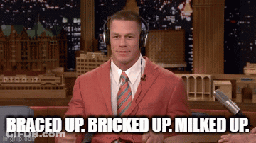 Man Headphones Braced Up Bricked Up Milked Up GIF